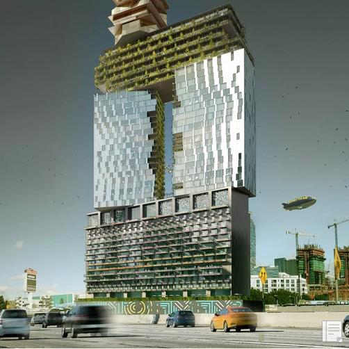 Gensler为洛杉矶市中心设计的52层多功能“大门”