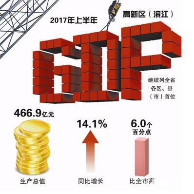 高新区（滨江）： GDP增速继续位列全省第一 上半年工业经济、第三产业、财政收入增速都很快